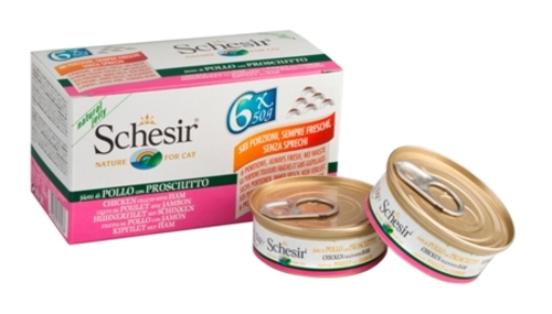 Schesir Tuna with Bass 6 x 50g Multipack